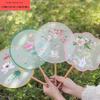 Ancient Style Round Fan with Double-Sided Embroidery, Eight-Petal Fan, Female Hanfu Photo Prop, Ancient Costume Children's Summer Dance Round Fan