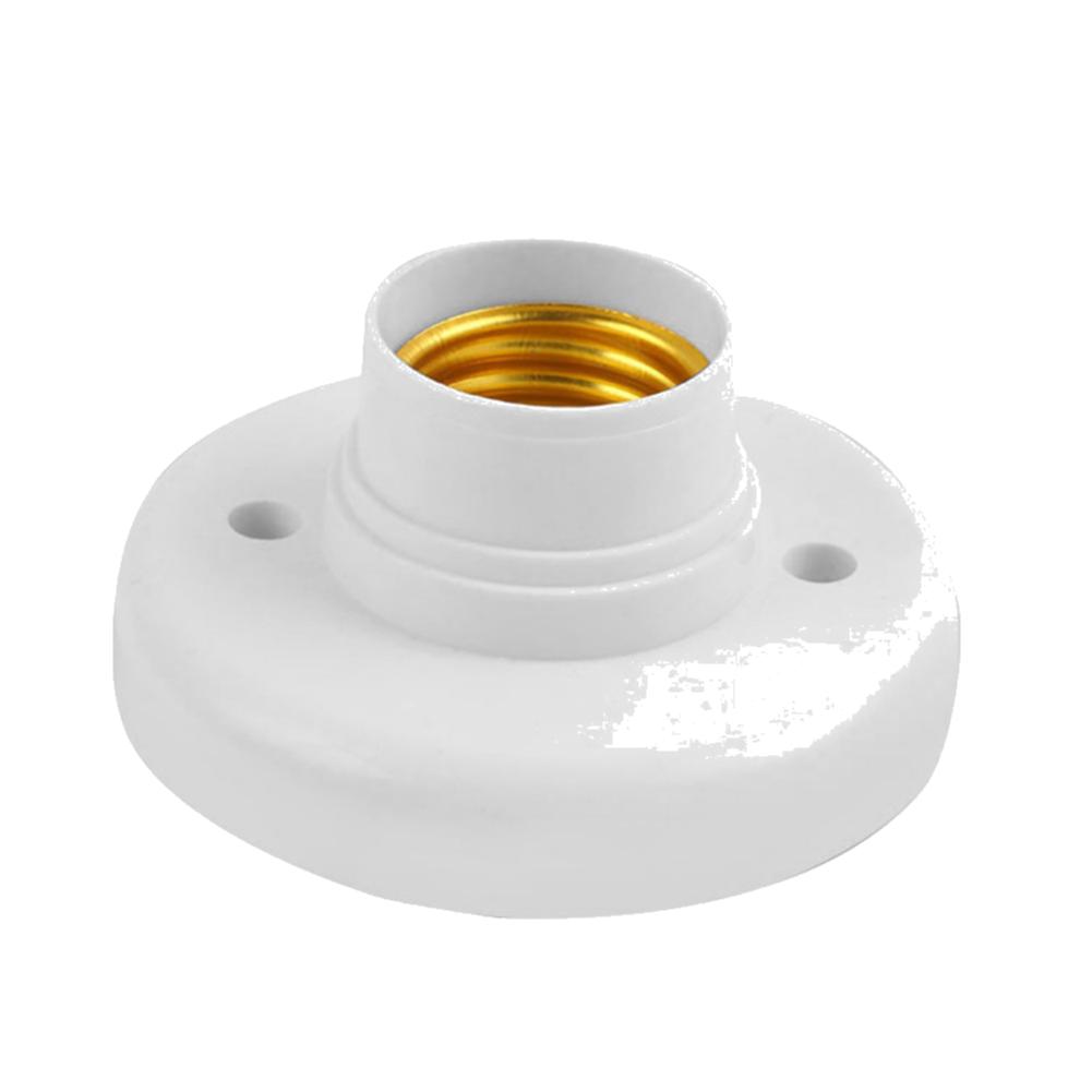 1-20PCS E27 Screw Cap Socket White Ceiling Light Lamp Bulb Fixing Base Stand 220V E27 Light Bulb Holder Spiral LED Bulb Base