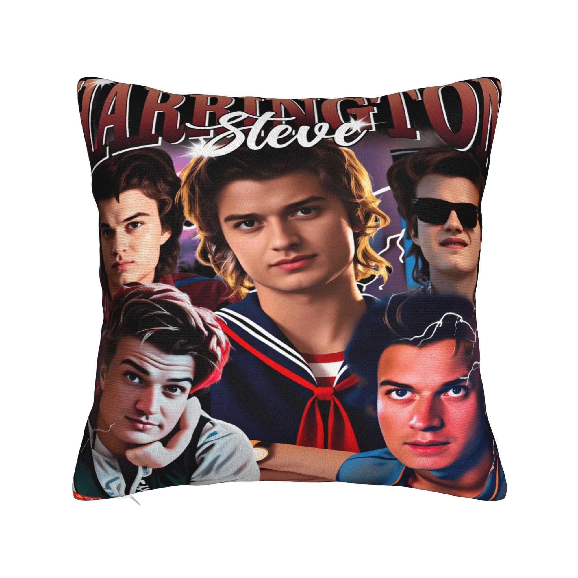 

Steve Harrington Pillow Case Retro Trendy Pillow Cover Soft Pillowcases For Couch Sofa Bedroom 30cmx30cm