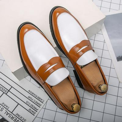 Fashion Fashion Minimally Designed Color Blocked Loafers High Quality Men's Handmade Comfortable Breathable Male Casual Leather Shoes