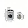 5 Stück Heavy Duty Stahlseilklemme Edelstahl Doppelbohrung Kabelaufhängeklemme für den Außenbereich Gartenbau Zaun Drahtsicherung Verwendung