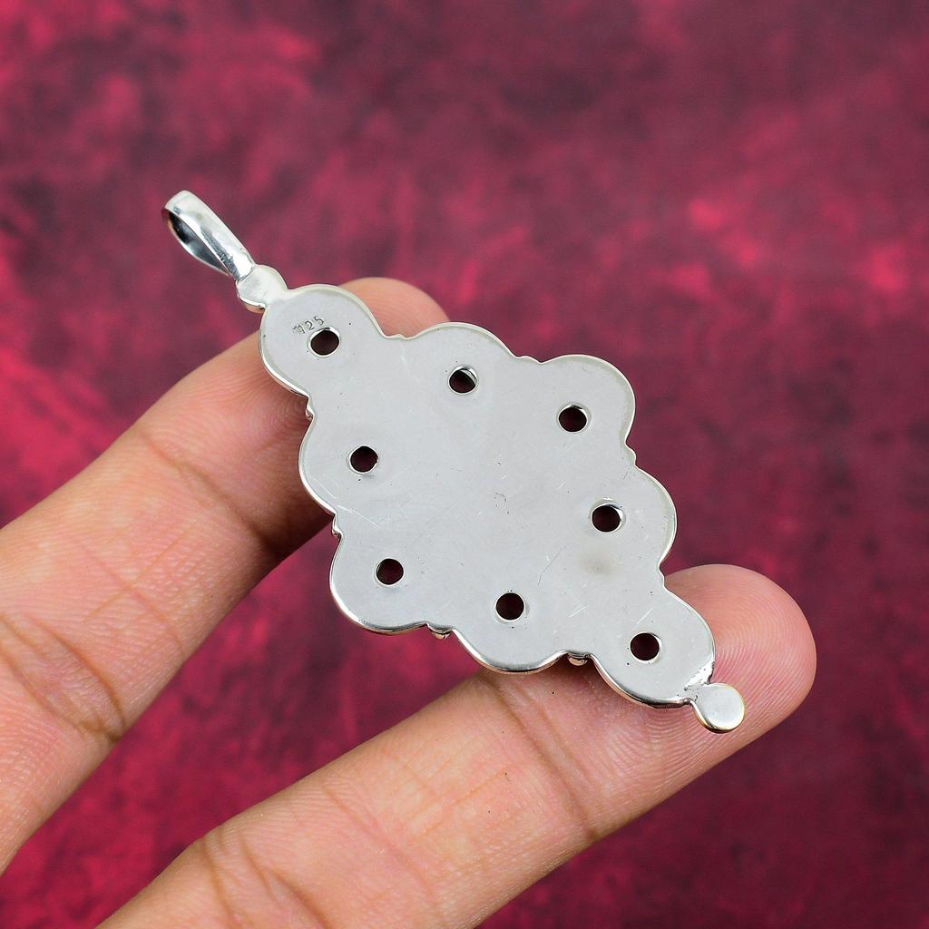 Pendentif en améthyste, bijoux en pierres précieuses, pendentif en argent sterling massif 925, cadeau pour femme, pendentif fait main