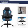 Gaming Chair Swivel Office Armchair with Casters In Faux Leather