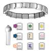 Italian Module Bracelet Link Connectors Jewelry Accessories Stainless Steel Texture Suitable for Jewelry Enthusiasts