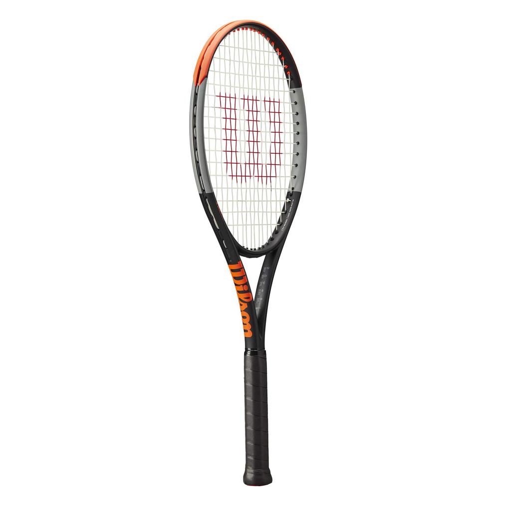 Wilson BURN 100S Hard Tennis Racket Grip Size WR044811U2 V4.0 [Frame Only] 2, Black/Gray/Orange,