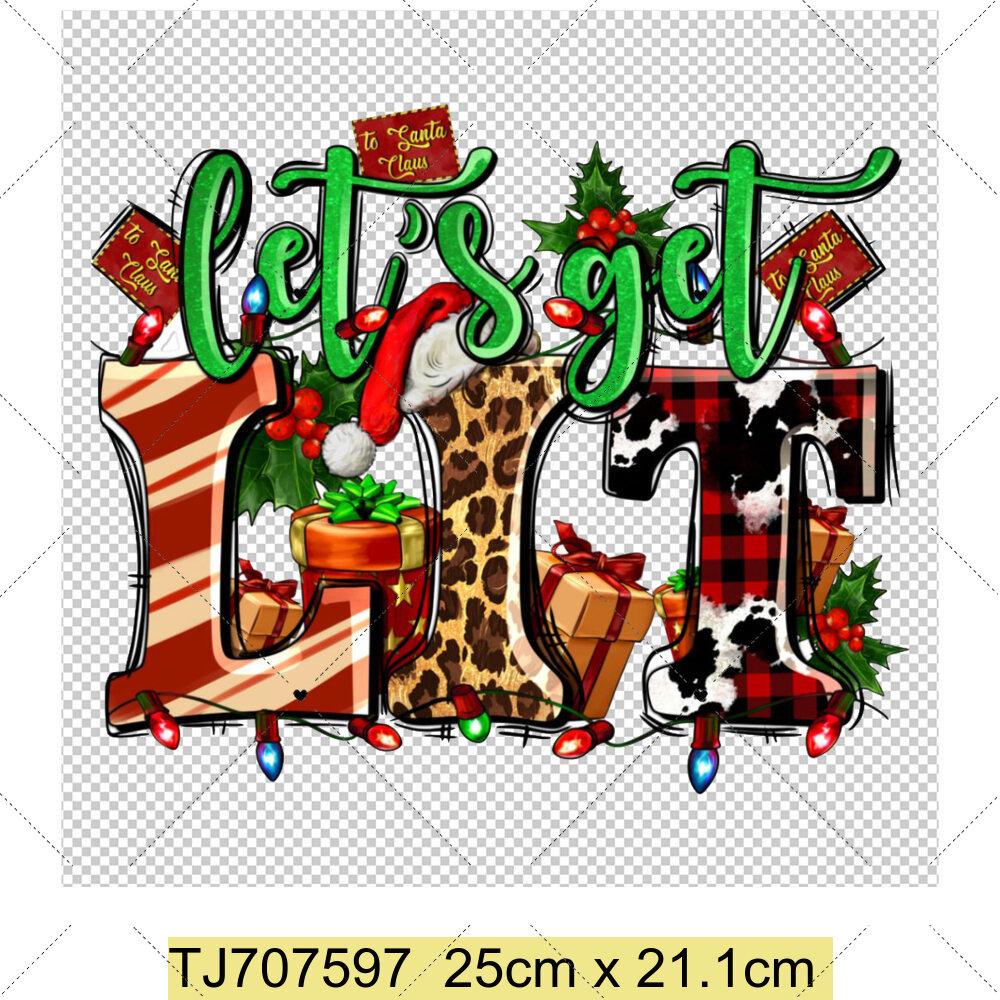 Heiße Weihnachts-Aufbügelbilder Weihnachtsmann-Aufnäher DIY-Zubehör Hoodies Jeans Kunsthandwerk Bügeln Wärmeübertragungs-Aufkleber Aufnäher