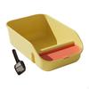 Cat Litter Box for Domestic Cats with Frame And Scoop, Open Top, Rabbits, Kittens