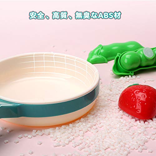 Cute Stone Pretend Play Set, 20-Piece Kitchen Set with Microwave, Cookware, Ingredients, Fruits, and More, Perfect for Parent-Child Pretend Play, Birt
