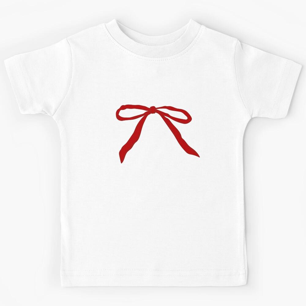 Coquette red bow. Coquettecore Preppycore. Aesthetic red ribbon. Kids T-Shirt 160