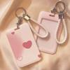 1Pcs Cute Love Style Work Card Holder ID Name Tag Students Bus Pass Access Card Cover Case Badge Holder Bank ID Holders Case