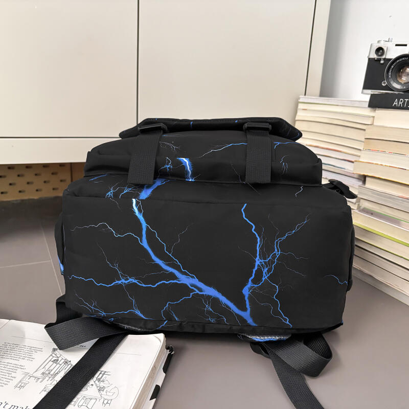 Men's Large Capacity Backpack Graffiti Backpack Student Schoolbag