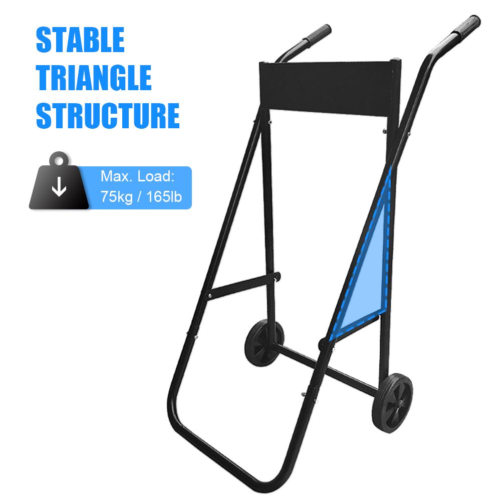 Heavy Duty Outboard Trolley Boat Motor Carrier Cart Engine Storage Stand