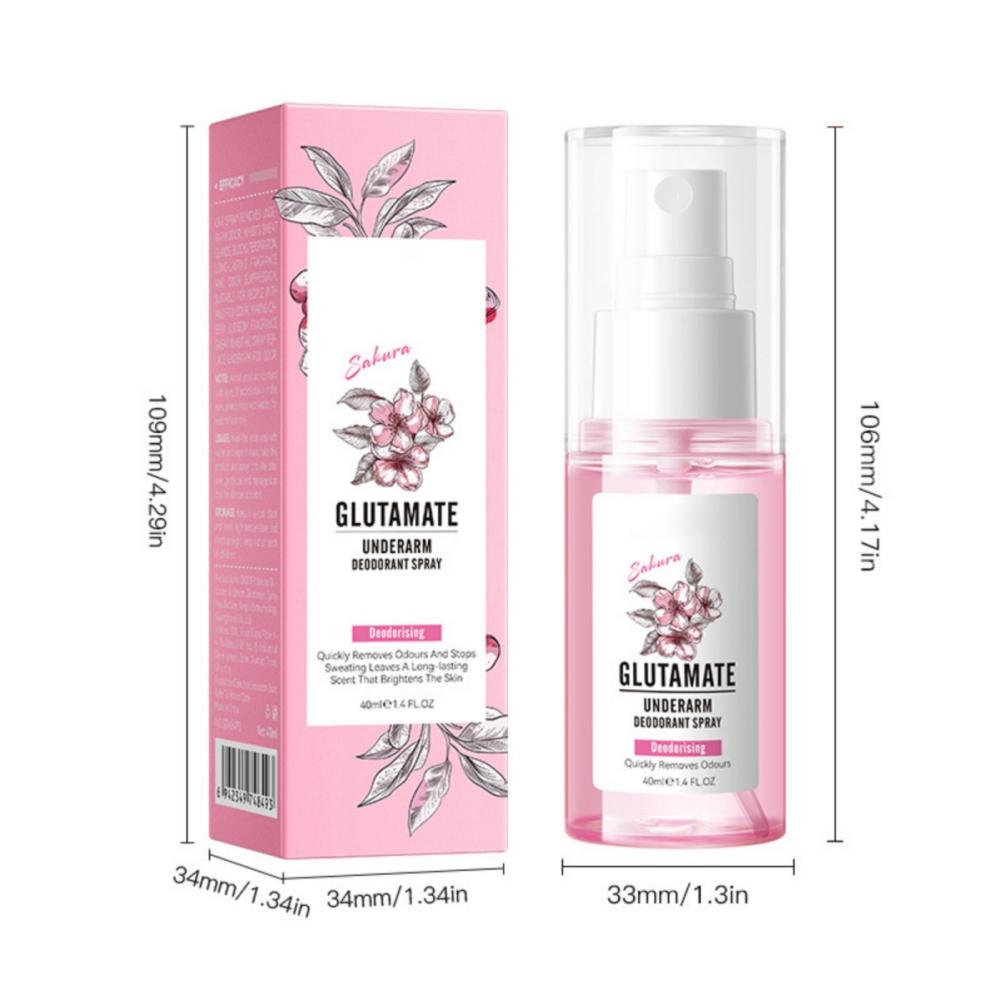 Sakura Underarm Deodorant Spray Quickly Removes Odors Long Lasting Scent