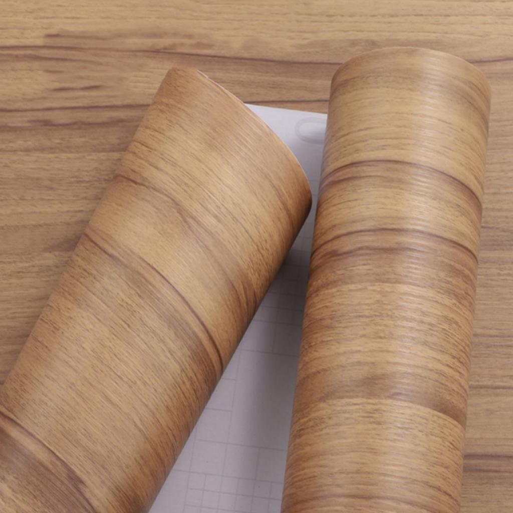 40Cm Width Wood Grain Pvc Wall Cover For Door Wardrobe Cupboard Table Furniture Water-Repellent Self Adhesive Decals Home Decor Film