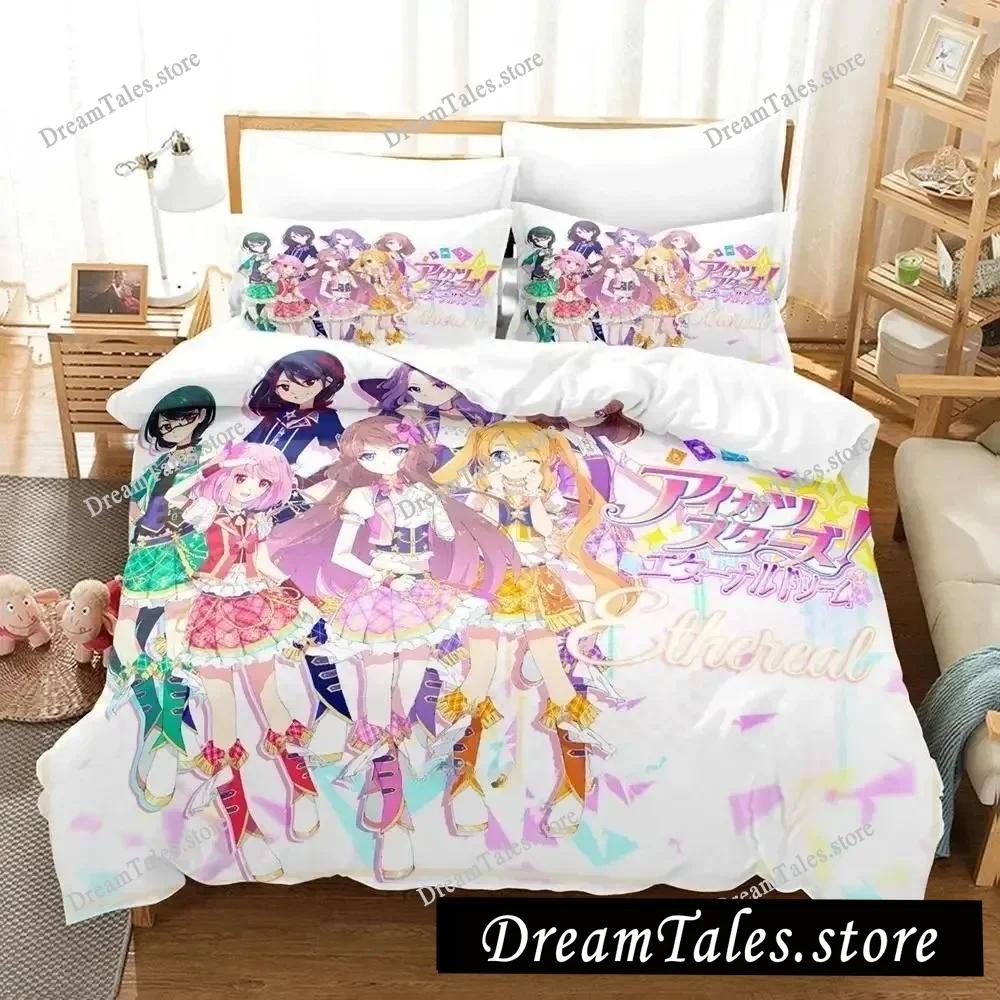 3D Printing Aikatsu! Cartoons Bedding Set Duvet Cover Bed Set Quilt Cover Pillowcase Comforter King Queen Size Adult Bedding741