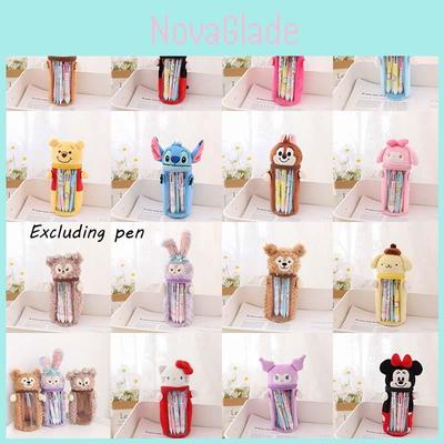 Cute Japanese Star Sailor Moon Plush Pen Holder Pencil Case For Girls' Stationery Storage, Transparent Gift Bag