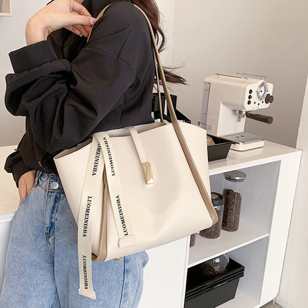 Bolso tote con con set para oficina coreana bonita [Amuleto] lazo, bolso de mujer, neceser, producto, liso, adolescentes, 20s, 30s, moda, casual, vl-6176-gn-f