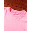Kids Crewneck Short Sleeve T-Shirt, Cute Cartoon Placement Print