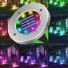 Buried Lights Solar Led Stainless Steel Garden Patio Lawn Colorful Practical