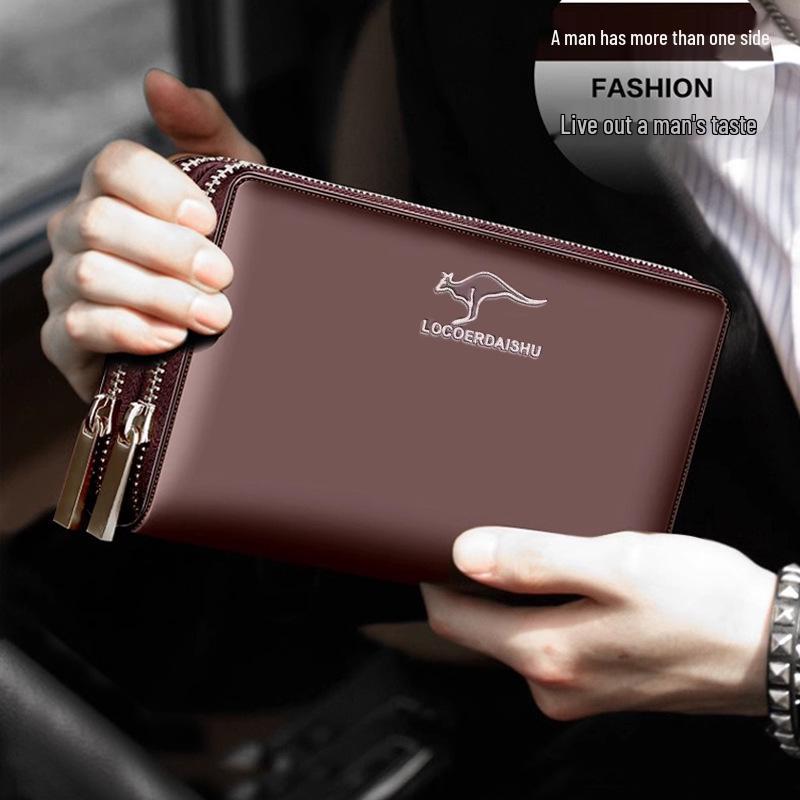 Men's Long Style Zipper Wallet - Business, Multi-Card Slot, Large Capacity
