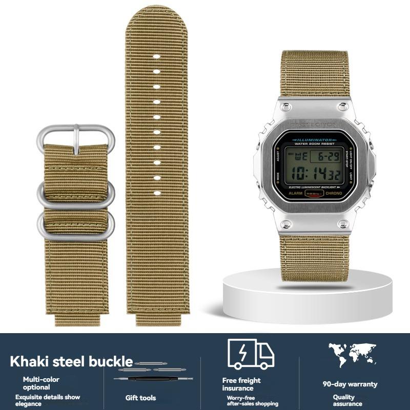 16mm Nylon Canvas Strap for Casio G-ShOCK GW6900/DW5600/GW-B5600/GM-5600/GA110/GA 2100 Outdoor Sports Watch Band Replacement