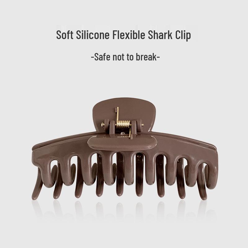 

2025 Soft Silicone Shockproof Shark Hair Claw Clip - Durable, High-End Accessory