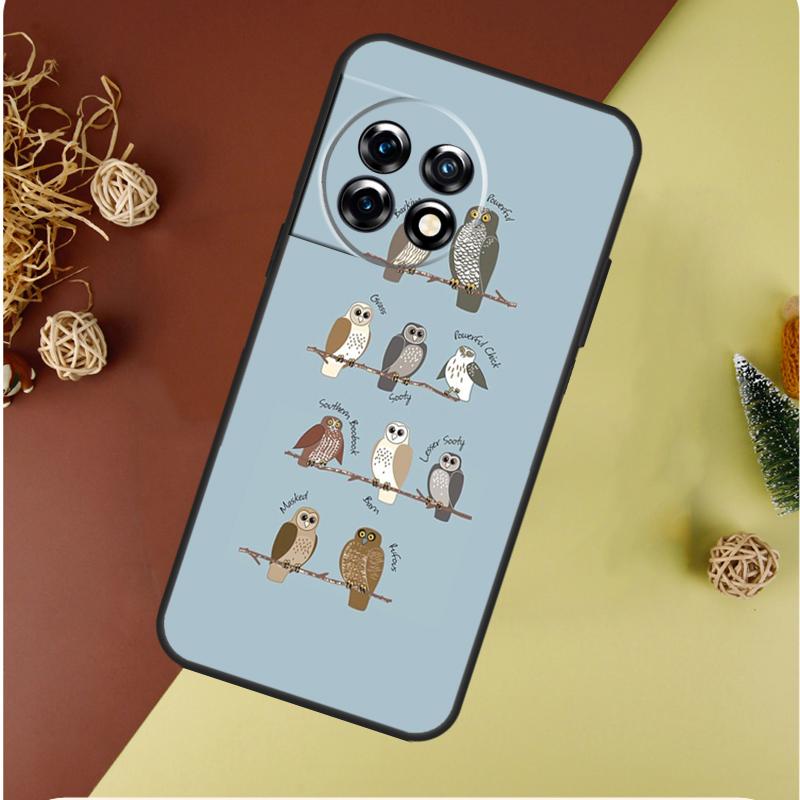 Fashion Cartoon Owl For OnePlus 13 12 11 12R 13R 9 10 Pro 8T 9RT 10T 10R Nord 4 CE 2 3 Lite N20 N30 Phone Case