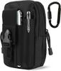 Tactical EDC Pouch Molle Waist Bag With Carabiner Heavy Duty Utility Belt Phone Holster Fits Large Smartphones & Tools