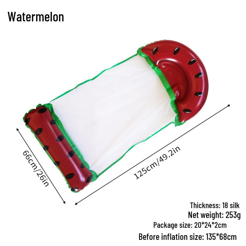 Foldable Striped Pool Hammock: New Style Inflatable Float & Mesh Recliner