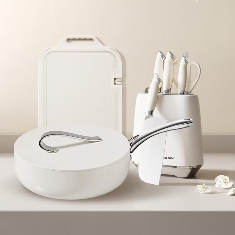 

VELOSAN Free Ribbon Non-stick Wok, Knife & Chopping Board Set