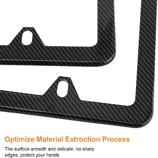 AICEL 2 Pcs Stainless Steel License Plate Frames, 4 Holes Car Licenses Plate Covers Holders, Heavy Duty Rustproof Front Rear Auto Tag Cover,