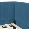 L Shaped Bed Frame with Headboard Blue 80 Cm X 200 Cm Velvet
