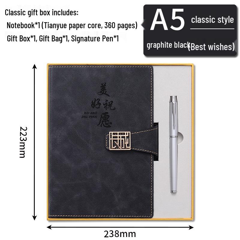 Custom Logo A5 Business Office Notebook Gift Set with 2025 Diary