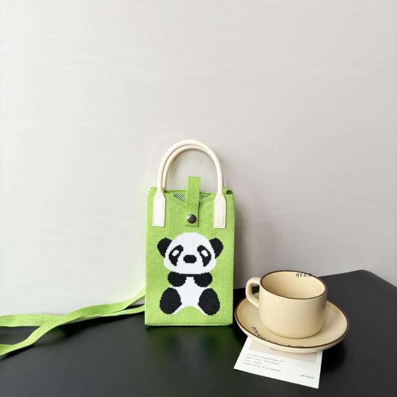 Premium Sense Ns Mobile Phone Bag New Cartoon Knitted Bag Dopamine Niche Versatile Messenger Shoulder Bag Handbag