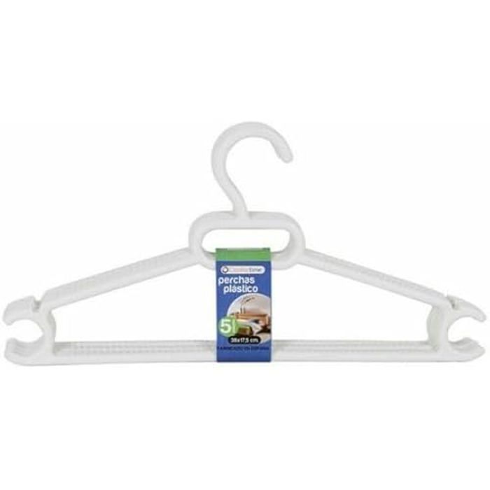 Cintres en Plastique - DEM - Leo - Multicolore - Lot de 5 - 38 x 17,5 cm