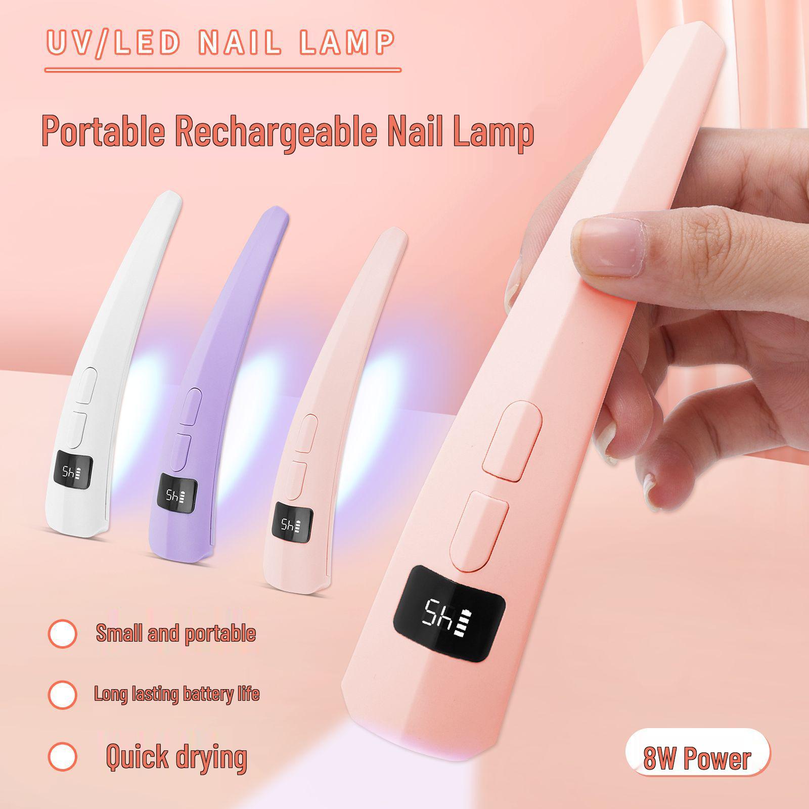 

Portable Rechargeable Mini LED Nail Lamp with Quick-Drying белый