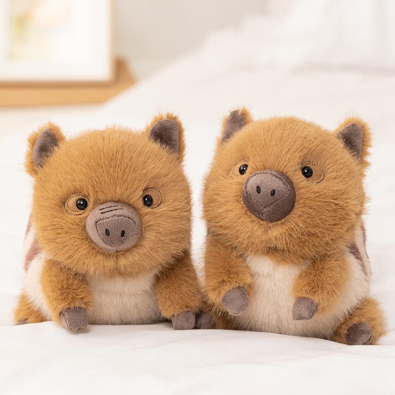 Peluche Giocattolo Cinghiale Bambino Cartone Animato 15cm Morbido Carino Maialino Animale di Peluche Morbido Kawaii per Ragazza Ragazzo Regalo di Compleanno