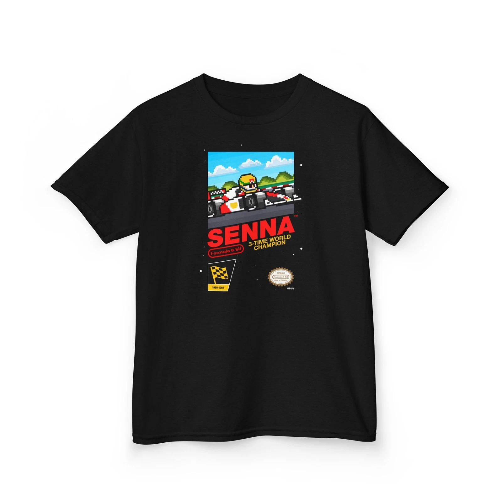 Senna 8-bit Game Kids Heavyweight 100% Cotton T-shirt L