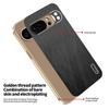 Stripe Thread Texture Leather Back Plating Case For Google Pixel 10 9 9a 8 7 6 Pro Anti Fingerprint Slide Camera Protector Shell