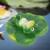 Simulation Artificial Floating Water Lotus Leaf Frog Amimal Pond Fish Tank Decoration