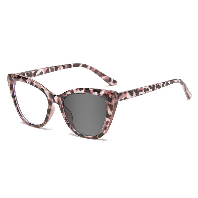 Fashion Luxury Brand Design Cat Eye Patchwork Color Frame Photochromic Anti Blue Ray Computer Women Reading Glasses +1 +2 +3 +4