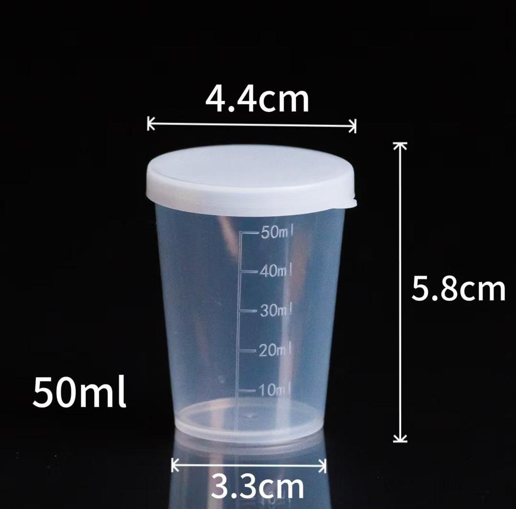 Transparent PP Measuring Beaker with Handle - Graduated Milliliter Cylinder, Thickened for Laboratory and Pesticide Use
