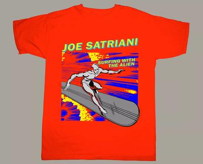 JOE SATRIANI SURFING WITH THE ALIEN T-Shirt Volle Größe S-5XL BE2966 Unisex T-Shirt