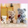 Large Rose Teddy Bear Plush Toy Valentine's Day Gift Soft Stuffed Animal Doll For Girls Cute Wedding Present