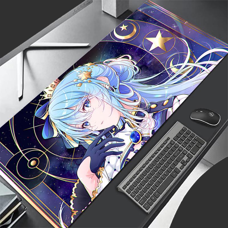 Large Mouse Pad Gamer Keyboard Pad Hololive Hoshimachi Suisei Mousepad Pc Computer Desk Mat Gaming Pad Mouse Mats For CS GO LOL