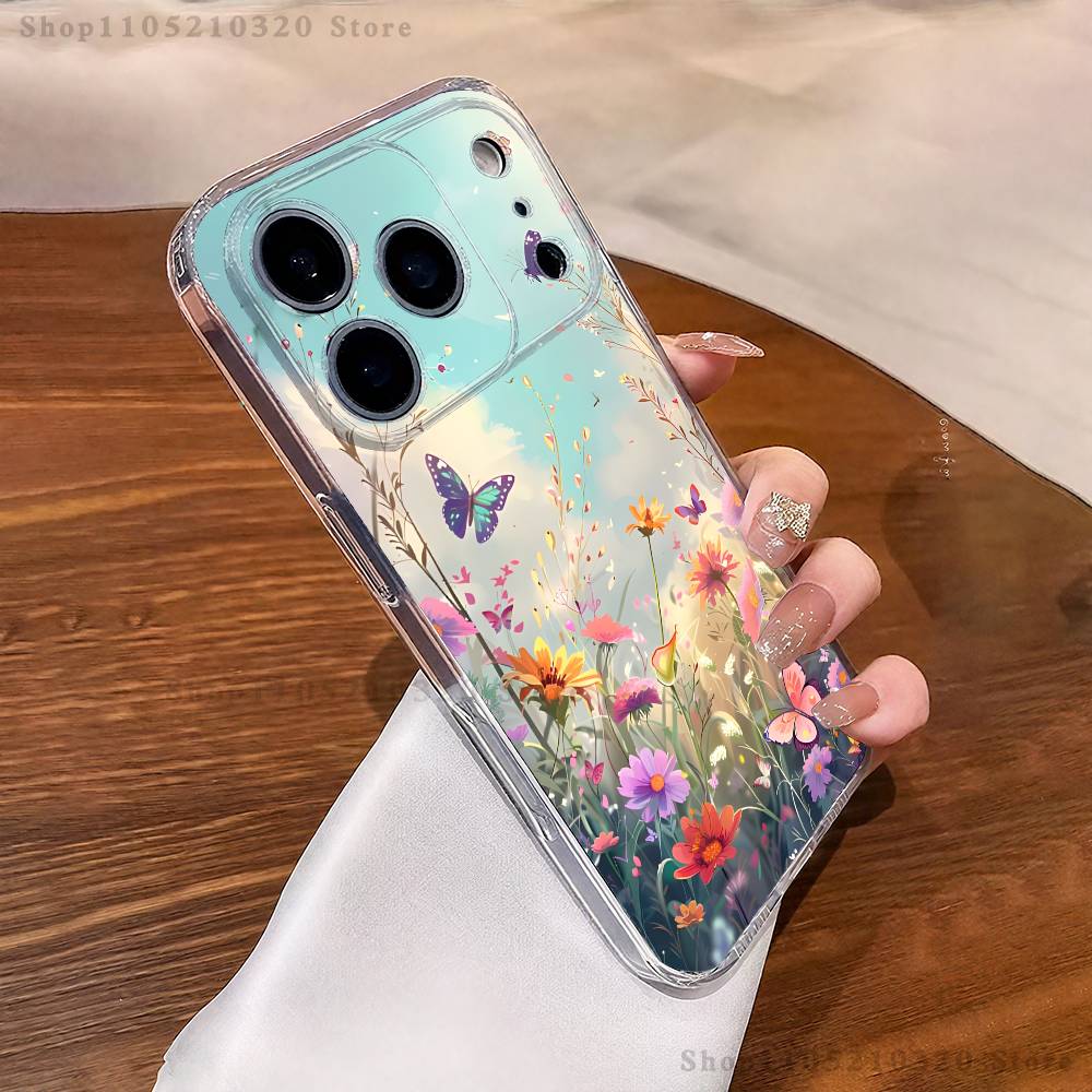 

Beautiful butterfly art Phone Case For iPhone 17,16,15,14,13,12,11 Pro,Max,Plus,XR,Mini,E Clear Full-coverage Soft Cover iPhone16PROMAX
