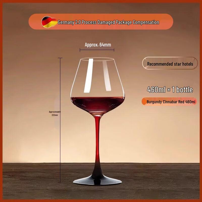 

ZISIZ Red Bow Tie Burgundy Wine Glass Set