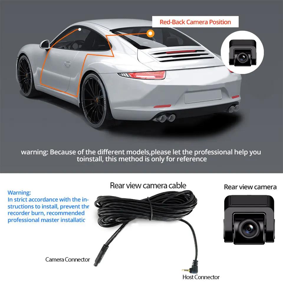 Dual Lens Dashcam voor Auto's 4K Auto Dvr met 1080P Achteruitkijkcamera Video Recorder GPS WIFI Autocamera Nachtzicht Black Box Monitor