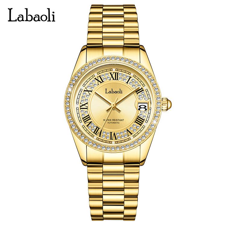 La Baoli Women s Waterproof Diamond Mechanical Watch - Fashionable and Elegant Design