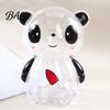 Plastic Piggy Bank Clear Panda for Kids, Cash Coin Bank, Money Saving Jar Box Decoration, Christmas Birthday Girls Boys Durable